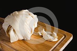 Oaxaca cheese, quesillo, quesadilla food from Mexico photo