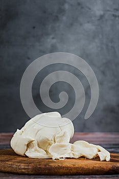 Oaxaca Chesse or queso oaxaca or quesillo is a Mexican fresh white Chesse from Mexico photo