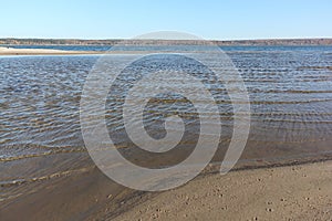 Ob reservoir, view from island of Tan Van, Novosibirsk, Russia