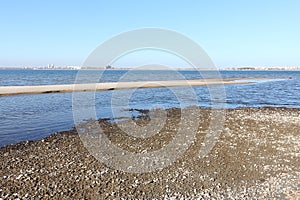 Ob reservoir, view from island of Tan Van, Novosibirsk, Russia