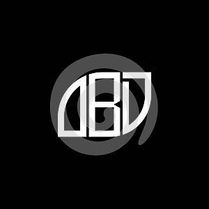 OBD letter logo design on BLACK background. OBD creative initials letter logo concept. OBD letter design