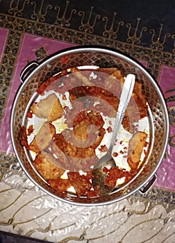 Objects the potetos and tofu