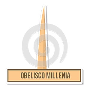 obelisco millenia. Vector illustration decorative design