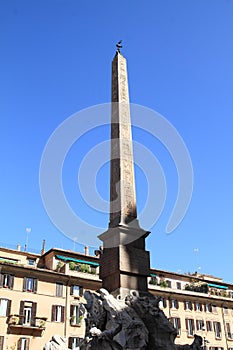 Obelisk Agonale on Fontana dei Fiumi