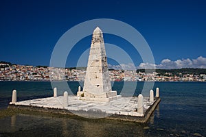 The Obelisk Argostoli Argostolion in Kefalonia Cephalonia island in Greece