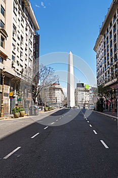 Obelisk from Avenida Roque Saenz Pena in Buenos Aires photo