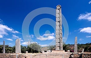 The obelisk in Axum, Ethiopia