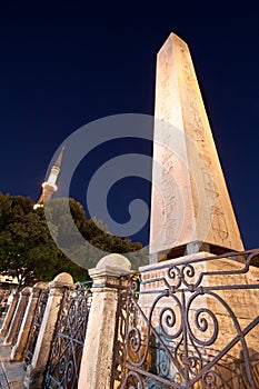 Obelisk and The Blue Mosque Minaret