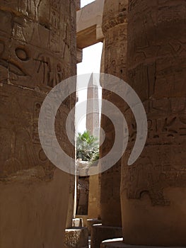 Obelisk at karnak temple