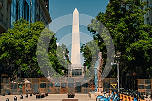 The Obelisk a major touristic destination in Buenos Aires, Argentina - mar 2th 2024