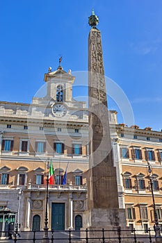 Obelisk of Montecitorio, Rome, Italy photo