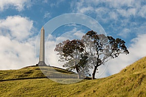 Obelisk at One Tree Hill monument in Auckland