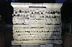 Obelisk pedestal detail