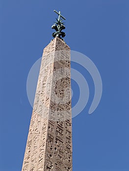 Obelisk at the Piazza di Spagna photo
