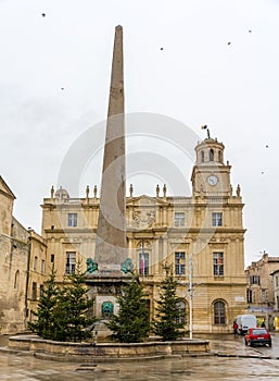 Obelisk on the Place de la Republique in Arles photo