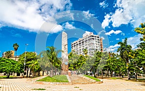 Obelisk at the Plaza de Armas in Asuncion, Paraguay