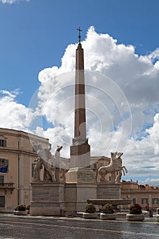 The obelisk of the Quirinal in Rome