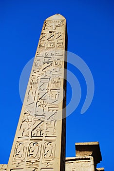 Obelisk in the temple of Karnak