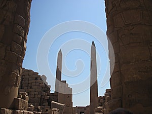 Obelisks at Karnak Temple in Egypt