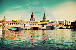 The Oberbaum Bridge in Berlin, Germany photo