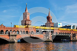 The Oberbaum Bridge in Berlin, Germany