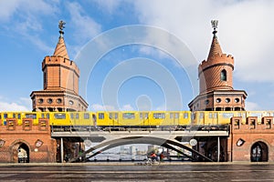 The Oberbaum Bridge landmark of Berlin city in Germany