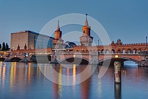 The Oberbaumbridge and the river Spree