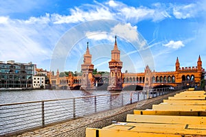 OberbaumbrÃ¼cke between Kreuzberg and Friedrichshain, Berlin, Germany