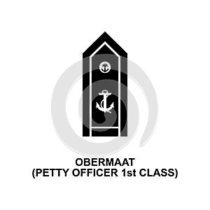 Obermaat petty officer 1st class rank icon. Element of Germany army rank icon