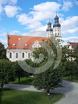 Obermarchtal abbey in the monastery garden