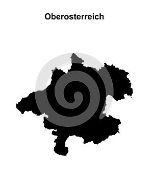 Oberosterreich outline map
