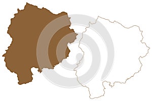 Oberpullendorf district (Republic of Austria or Ã–sterreich, Burgenland state)