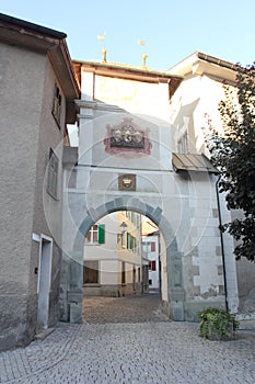 Obertor or Porta Sura inIlanz Glion, Switzerland.