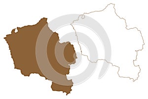 Oberwart district (Republic of Austria or Ã–sterreich, Burgenland state)