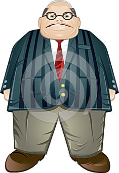 Obese middle aged businessman