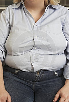 Obese Woman Sitting photo