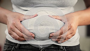 Obesity and overweight problem concept