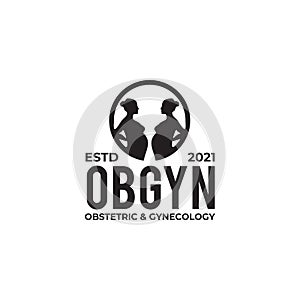 Obgyn clinic logo design template