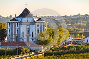 Obidos, Portugal. Church of the Senhor do Jesus da Pedra Sanctuary. 18th century Baroque architecture