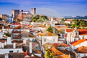 Obidos stonewalled city in Portugal photo