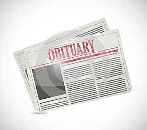 Obituary newspaper section illustration design photo