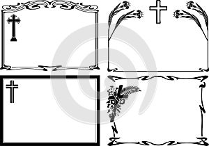 Obituary notice - vector frames photo