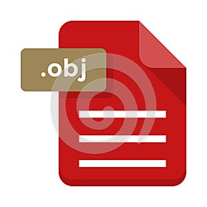 Obj file flat icon