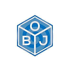 OBJ letter logo design on black background. OBJ creative initials letter logo concept. OBJ letter design.OBJ letter logo design on