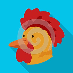  object of cock and face symbol. Collection of cock and husbandry vector icon for stock.