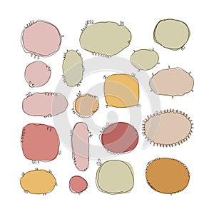 Object design of cloud bubble for text, thought, conversation, message, dialogue.