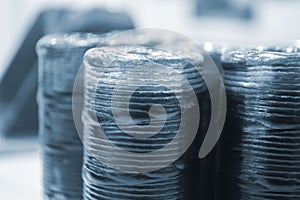 Object printed by 3D printer from metal. Additive manufacturing solution