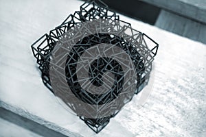 Object printed on 3D printer from polyamide powder or thermoplastic