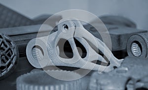 Object printed on 3D printer from polyamide powder or thermoplastic