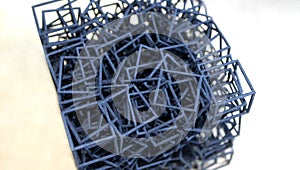 Object printed on 3D printer from polyamide powder or thermoplastic